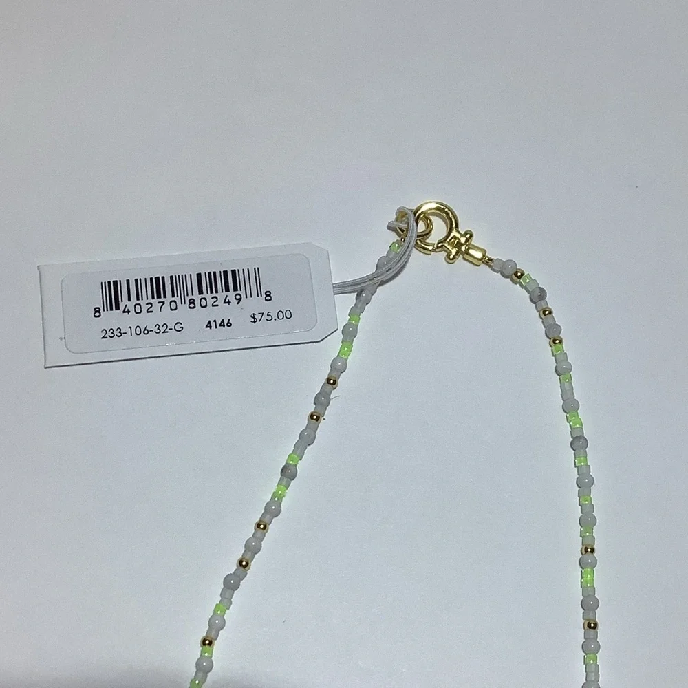 Gorjana Poppy Gem Howlite Necklace New